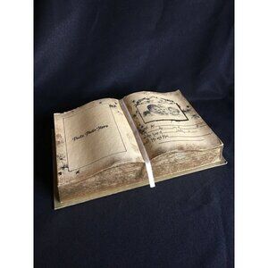 Vintage Faux Baby Open Book Keepsake Box Treasure Gift Welcome Little Stranger